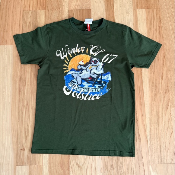 Kappa Green Winter Graphic Tee 100% Cotton Size Small - Picture 6 of 9